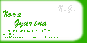 nora gyurina business card